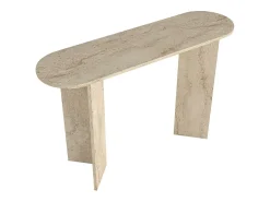 Consola|Vente-unique Consola - Efeito travertino - TOPANIA Bege