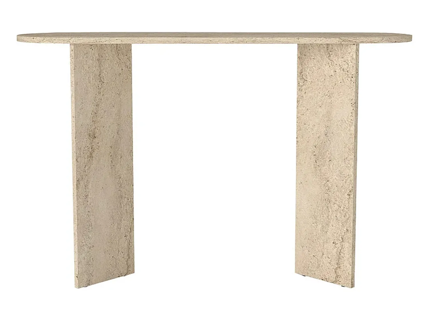 Consola|Vente-unique Consola - Efeito travertino - TOPANIA Bege