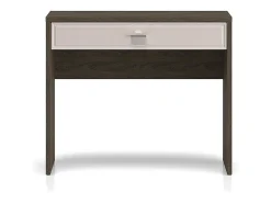Consola*Petits-Meubles Consola 1 gaveta Kaius caxemira e madeira escura 77,9cm Bege