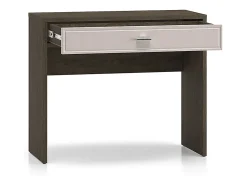 Consola*Petits-Meubles Consola 1 gaveta Kaius caxemira e madeira escura 77,9cm Bege