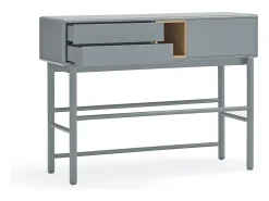 Consola 2 gavetas Cinza Pérola 120x35 cm^ Consola