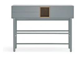 Consola 2 gavetas Cinza Pérola 120x35 cm^ Consola