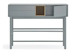 Consola 2 gavetas Cinza Pérola 120x35 cm^ Consola