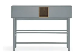 Consola 2 gavetas Cinza Pérola 120x35 cm^ Consola