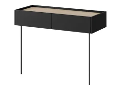 Consola 2 gavetas com pé metálico 100x83 cm^ Consola
