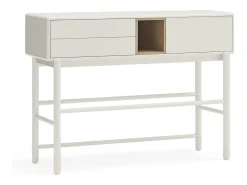 Clearance Consola 2 gavetas Creme 120x35 cm Branco