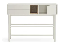 Clearance Consola 2 gavetas Creme 120x35 cm Branco