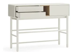Clearance Consola 2 gavetas Creme 120x35 cm Branco