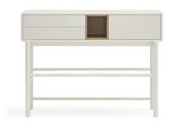Clearance Consola 2 gavetas Creme 120x35 cm Branco