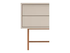 Consola 2 gavetas e porta de correr lacada areia 110x90 cm Bege