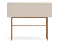 Consola 2 gavetas e porta de correr lacada areia 110x90 cm Bege