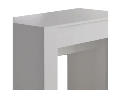 Dmora Consola 0, Mesa de jantar extensível até 10 lugares, Consola moderna com extensões, 90x52h78 cm, Branca^ Consola