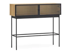 Consola* Consola 2 portas carvalho 100x36 cm Natural claro