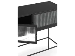 Best Consola 2 portas preta 100x36 cm Preto