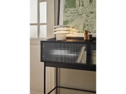 Best Consola 2 portas preta 100x36 cm Preto