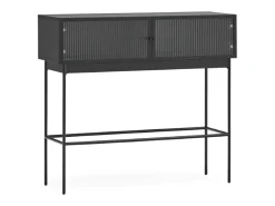Best Consola 2 portas preta 100x36 cm Preto