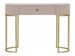Best Dmora Consola Abstraktes, Mesa multiusos, Armário de apoio, Mesa de corredor, 100x40 h75 cm, e Branco Rosa
