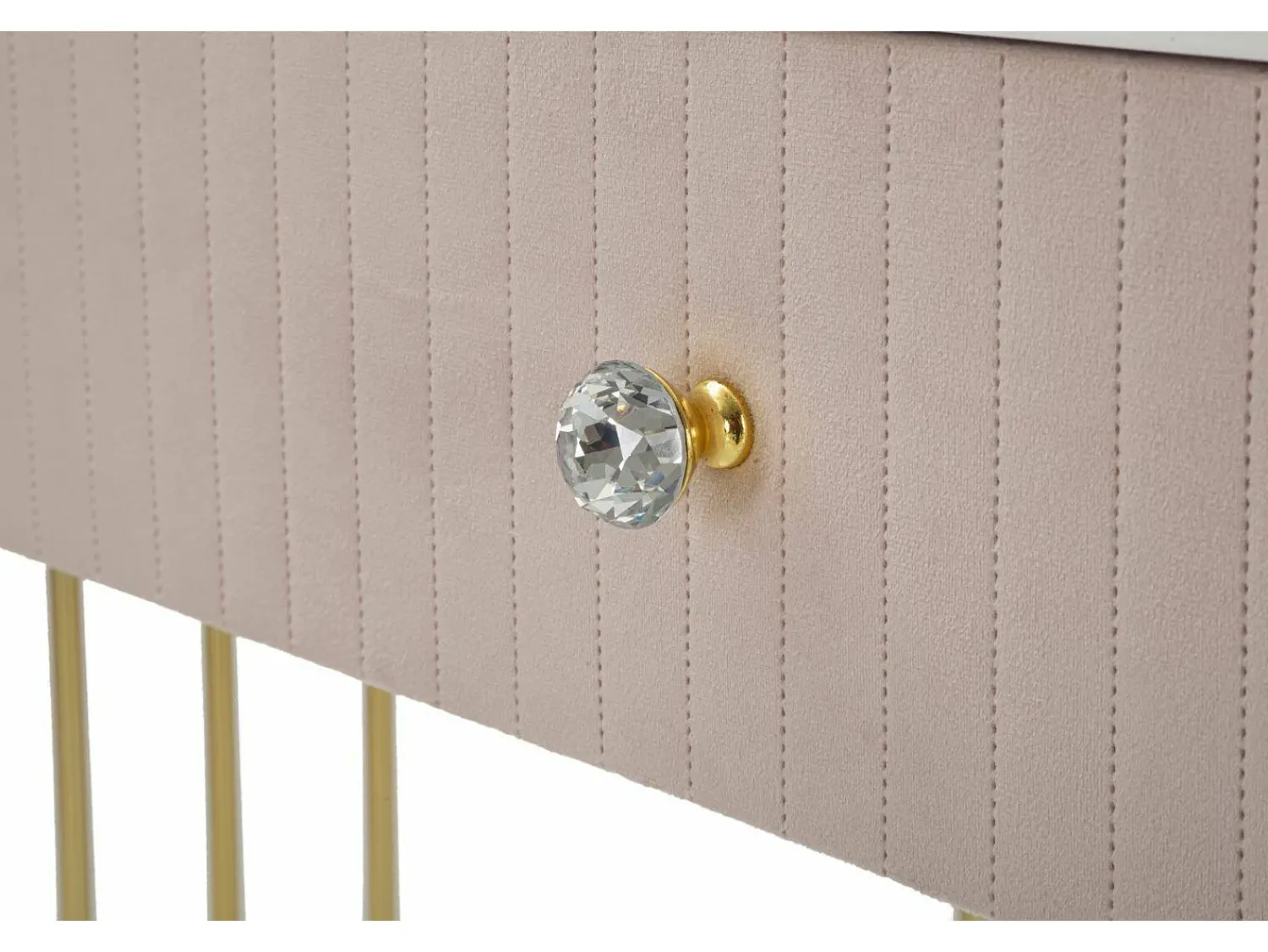 Best Dmora Consola Abstraktes, Mesa multiusos, Armário de apoio, Mesa de corredor, 100x40 h75 cm, e Branco Rosa