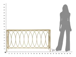 CONSOLA ARCO SIMILMÁRMORE CM 160X40X79 Dourado