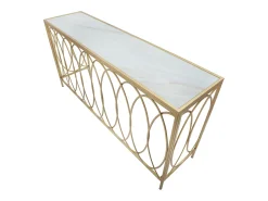 CONSOLA ARCO SIMILMÁRMORE CM 160X40X79 Dourado