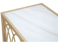 CONSOLA ARCO SIMILMÁRMORE CM 160X40X79 Dourado