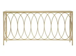 CONSOLA ARCO SIMILMÁRMORE CM 160X40X79 Dourado
