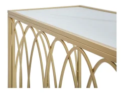 CONSOLA ARCO SIMILMÁRMORE CM 160X40X79 Dourado