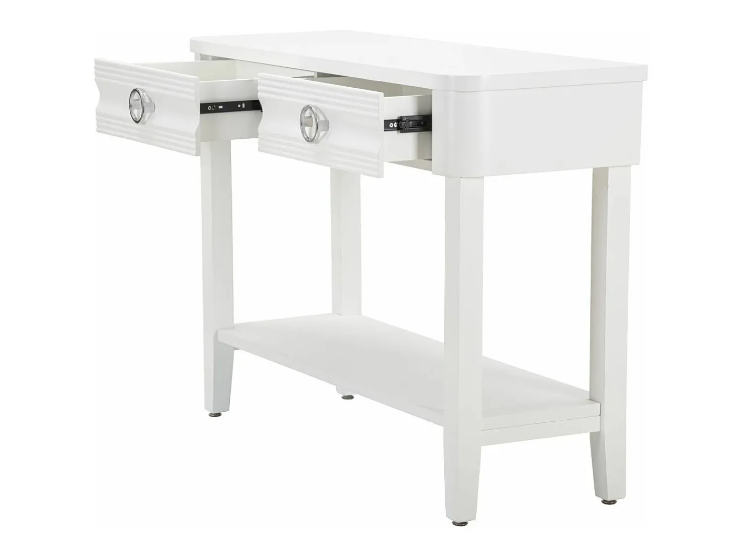 Dmora Consola Bakar, Mesa multiusos, Armário de apoio, Mesa de corredor, 110x40 h82 cm,^ Consola