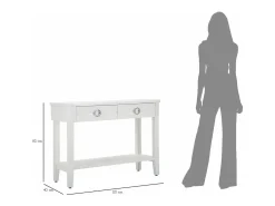Dmora Consola Bakar, Mesa multiusos, Armário de apoio, Mesa de corredor, 110x40 h82 cm,^ Consola