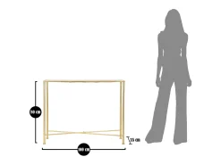 Best CONSOLA BORBOLETAS VIDRO CM 100X35X80 Dourado