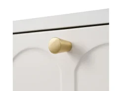 Consola|Hauss Spole Consola com 2 gavetas - leitoso e dourado - Madeira e metal Branco