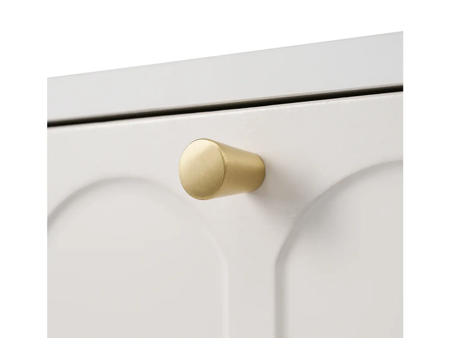 Consola|Hauss Spole Consola com 2 gavetas - leitoso e dourado - Madeira e metal Branco