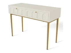 Consola|Hauss Spole Consola com 2 gavetas - leitoso e dourado - Madeira e metal Branco