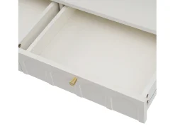 Consola|Hauss Spole Consola com 2 gavetas - leitoso e dourado - Madeira e metal Branco