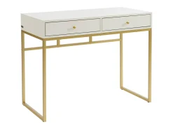Vente-unique Consola com 2 gavetas cor branca e dourada - CODENIA^ Consola