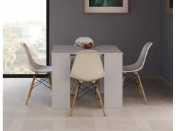Consola*Dmora Consola Compton, Mesa de jantar extensível, Mesa com extensões multiusos extensíveis até 10 lugares, 51/237x90h78 cm, Brilhante Branco