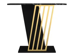Consola|Vente-unique Consola cor efeito mármore preto e dourado - ORSONA Preto / Dourado