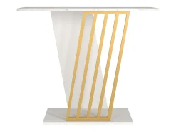 Hot Vente-unique Consola cor efeito mármore branco e dourado - ORSONA Branco / Dourado