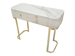 Consola| Consola de beleza com 3 gavetas cm 100X40X80 Bege