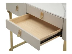 Consola| Consola de beleza com 3 gavetas cm 100X40X80 Bege