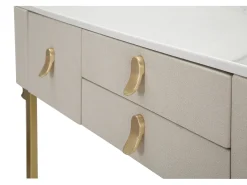 Consola| Consola de beleza com 3 gavetas cm 100X40X80 Bege