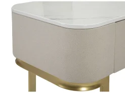 Consola| Consola de beleza com 3 gavetas cm 100X40X80 Bege