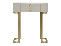Consola| Consola de beleza com 2 gavetas cm 70X40X80 Bege