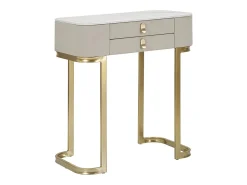 Consola| Consola de beleza com 2 gavetas cm 70X40X80 Bege