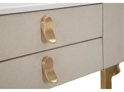 Consola| Consola de beleza com 2 gavetas cm 70X40X80 Bege
