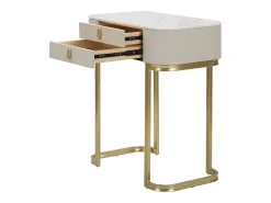 Consola| Consola de beleza com 2 gavetas cm 70X40X80 Bege