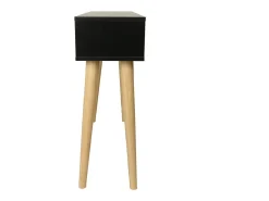 Sale Habitat et jardin Consola de cana "Marine" - 100 x 29 x 81 cm - Preto Preto / Natural claro