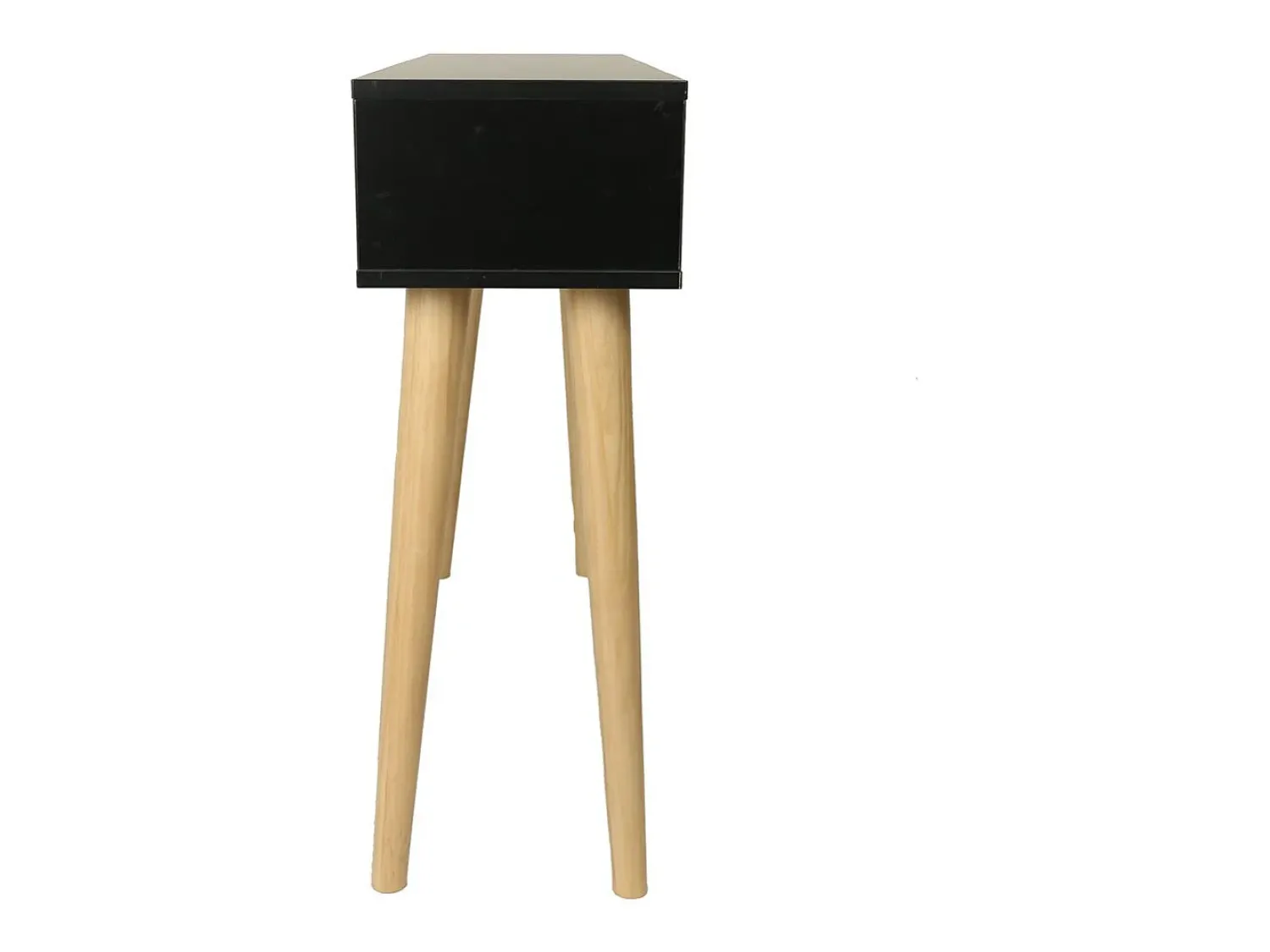 Sale Habitat et jardin Consola de cana "Marine" - 100 x 29 x 81 cm - Preto Preto / Natural claro