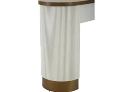 Dmora Consola de quadro, mesa multiusos, armário lateral, mesa de corredor, 121x40 h78 cm, e castanho^ Consola