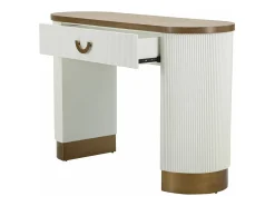 Dmora Consola de quadro, mesa multiusos, armário lateral, mesa de corredor, 121x40 h78 cm, e castanho^ Consola